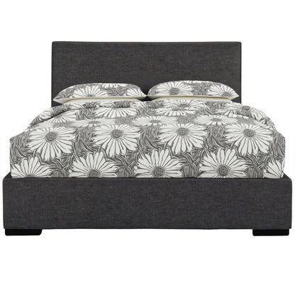Black Faux Leather King Bed Frame