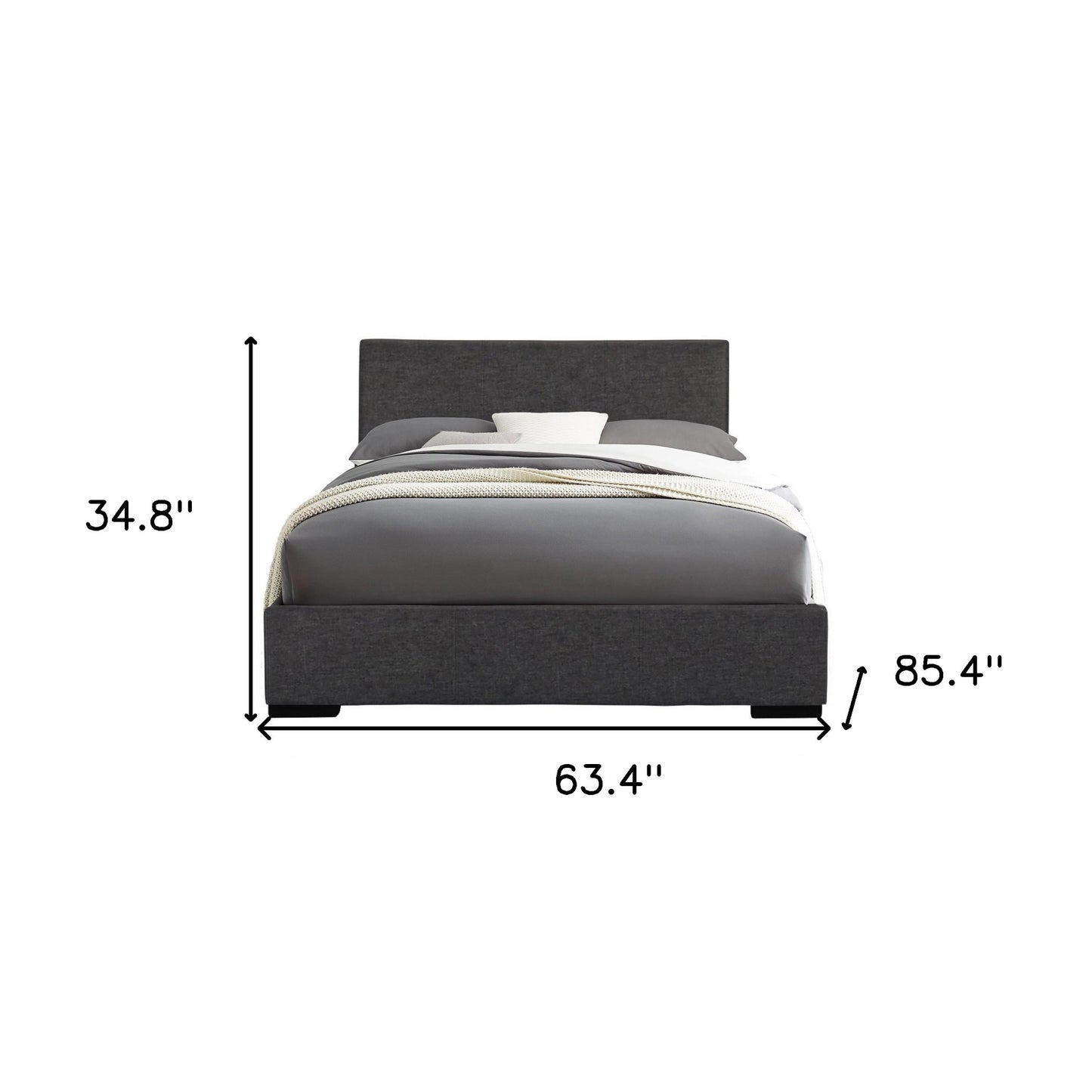 Black Faux Leather King Bed Frame