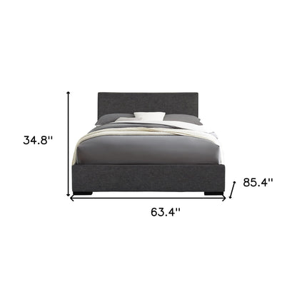 Black Faux Leather King Bed Frame
