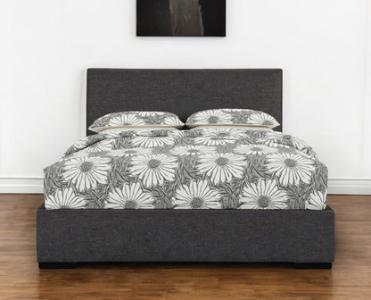 Black Faux Leather King Bed Frame