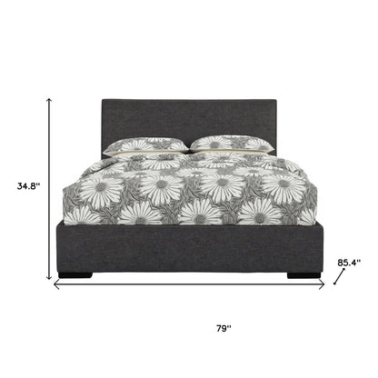 Black Faux Leather King Bed Frame