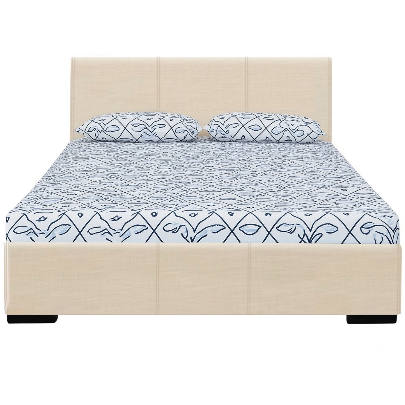 Black Faux Leather King Bed Frame