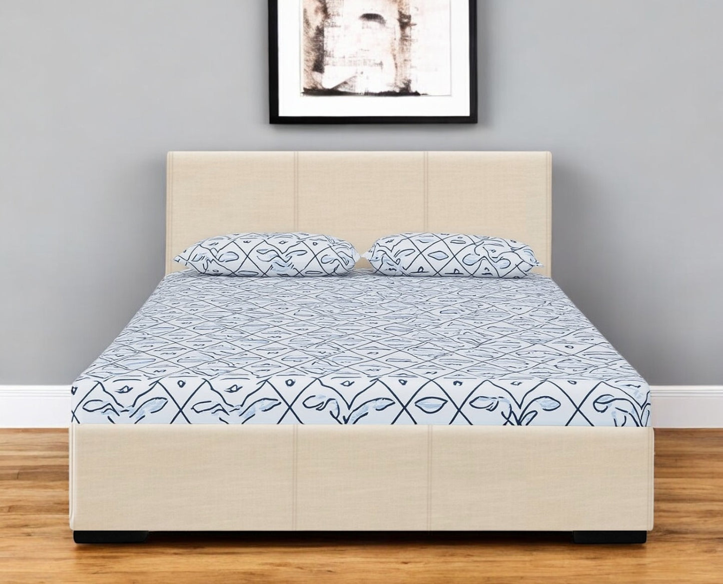 Black Faux Leather King Bed Frame