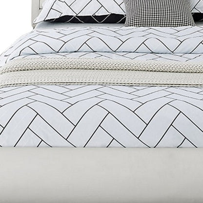 White Faux Leather Queen Bed Frame