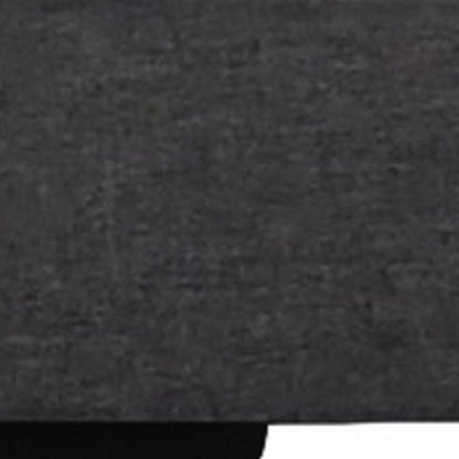 Black Faux Leather King Bed Frame