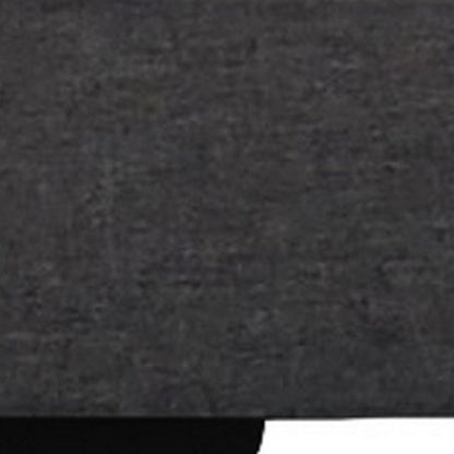 Black Faux Leather King Bed Frame