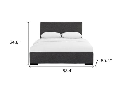 Black Faux Leather King Bed Frame