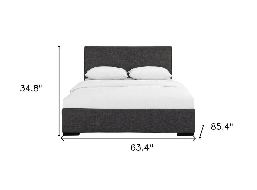 Black Faux Leather King Bed Frame