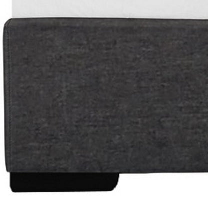 Black Faux Leather King Bed Frame