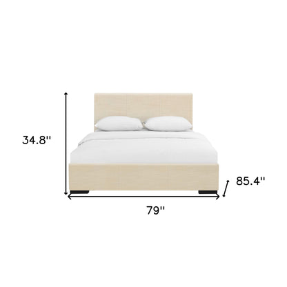 Black Faux Leather King Bed Frame