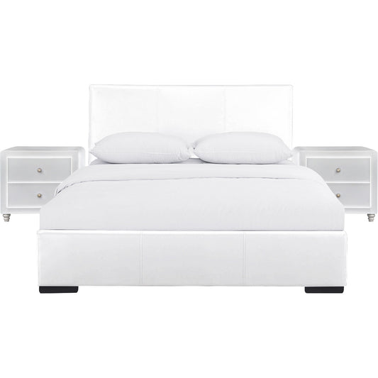 Black Wood And Linen King Bed Frame