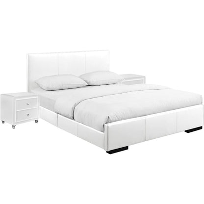 Black Wood And Linen King Bed Frame