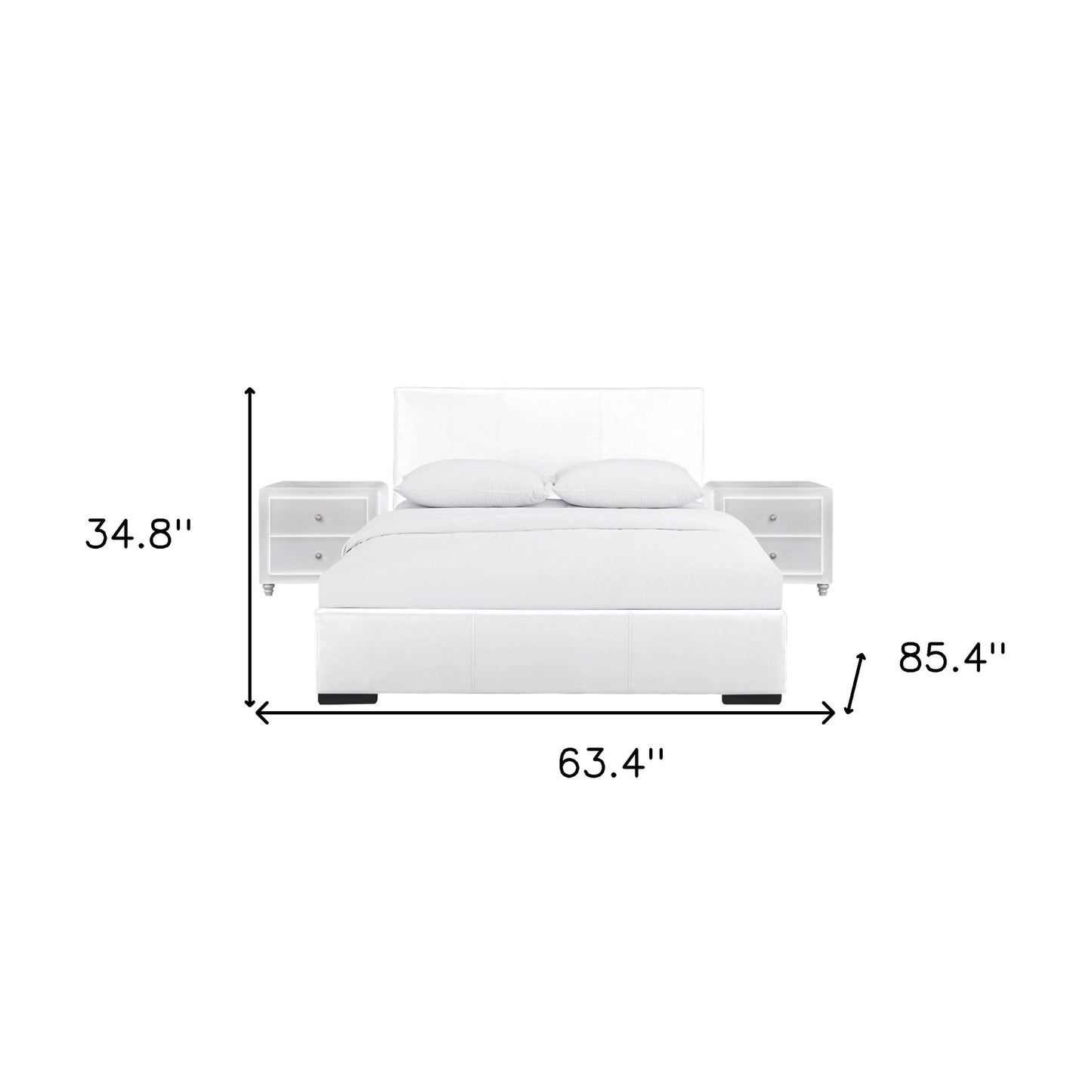 Black Wood And Linen King Bed Frame