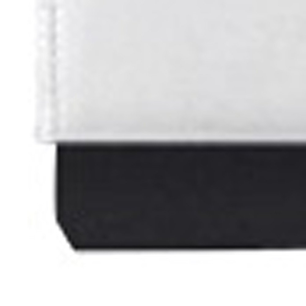 Black Wood And Linen King Bed Frame