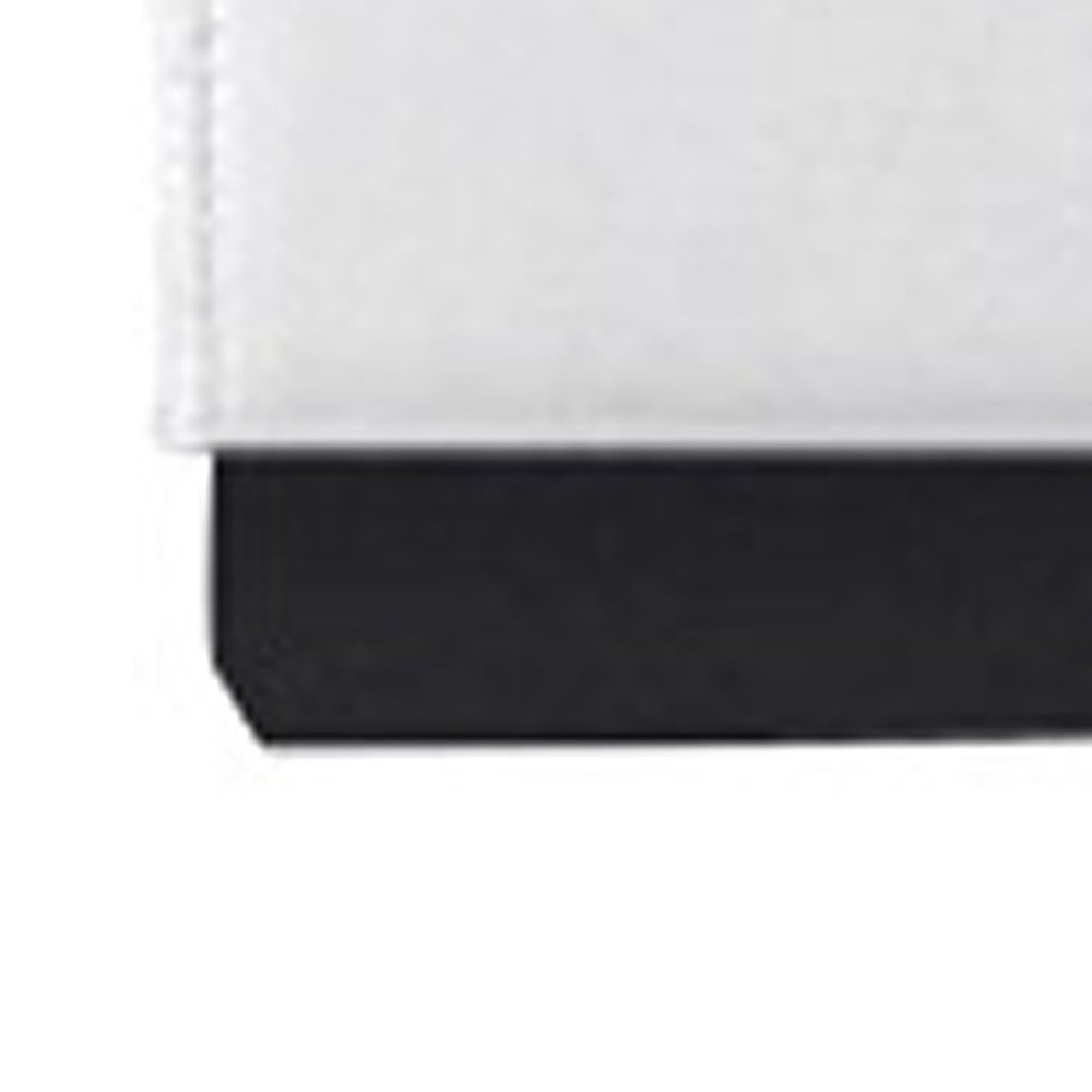 Black Wood And Linen King Bed Frame