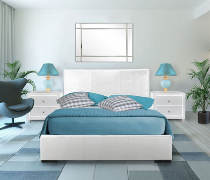Black Wood And Linen King Bed Frame