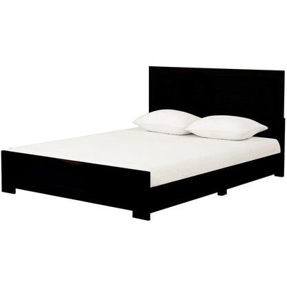 White Solid and Manufactured Wood Queen Bed Frame