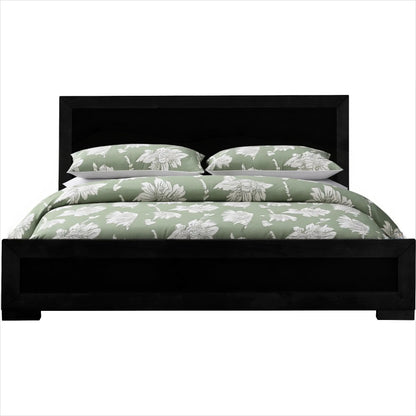 White Solid and Manufactured Wood Queen Bed Frame