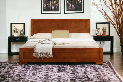 Brown Wood Full Bed Frame