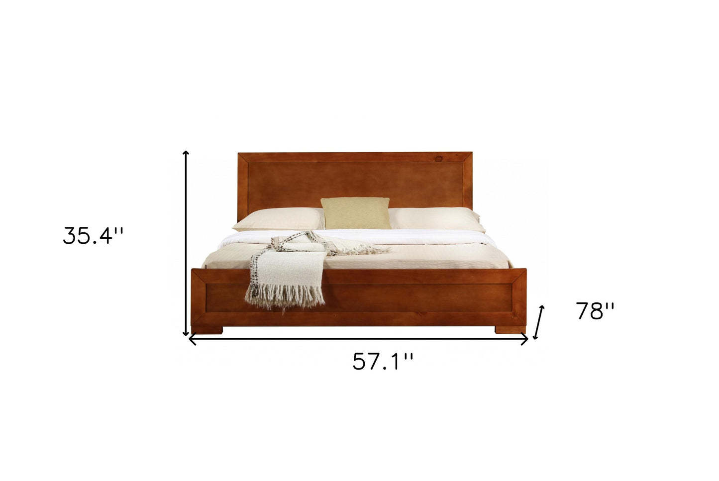 Oak Wood King Bed Frame