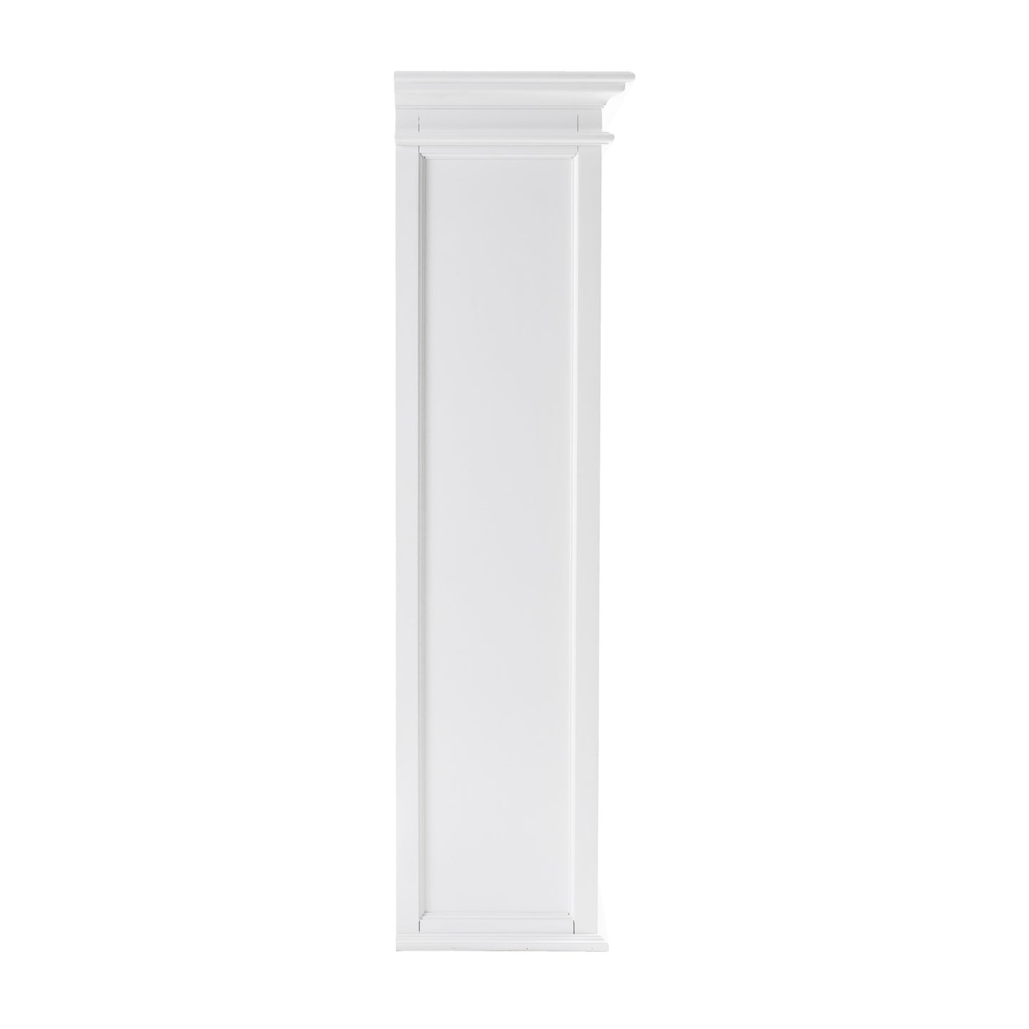 White Solid Wood Adjustable Four Tier Bookcase
