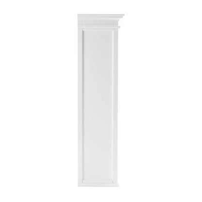 White Solid Wood Adjustable Four Tier Bookcase
