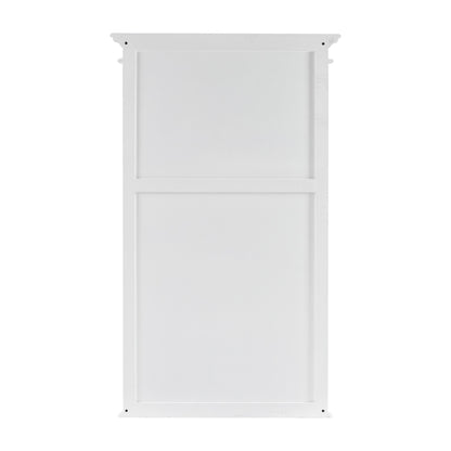 White Solid Wood Adjustable Four Tier Bookcase