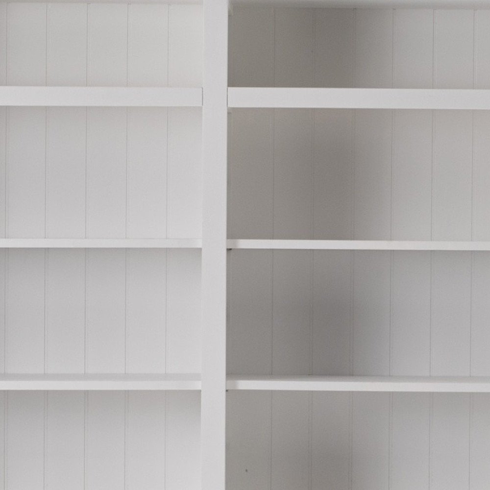 71" White Solid Wood Frame Dining Hutch With Multiple Shelves And Three Drawers