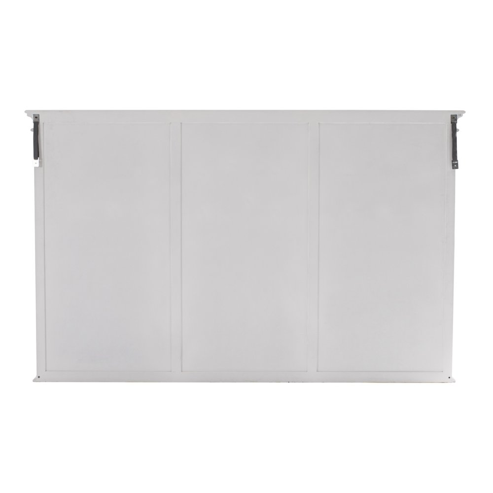 71" White Solid Wood Frame Dining Hutch With Multiple Shelves And Three Drawers