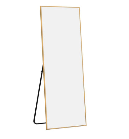 64" Silver Metal Freestanding and Wall Mount Accent Mirror