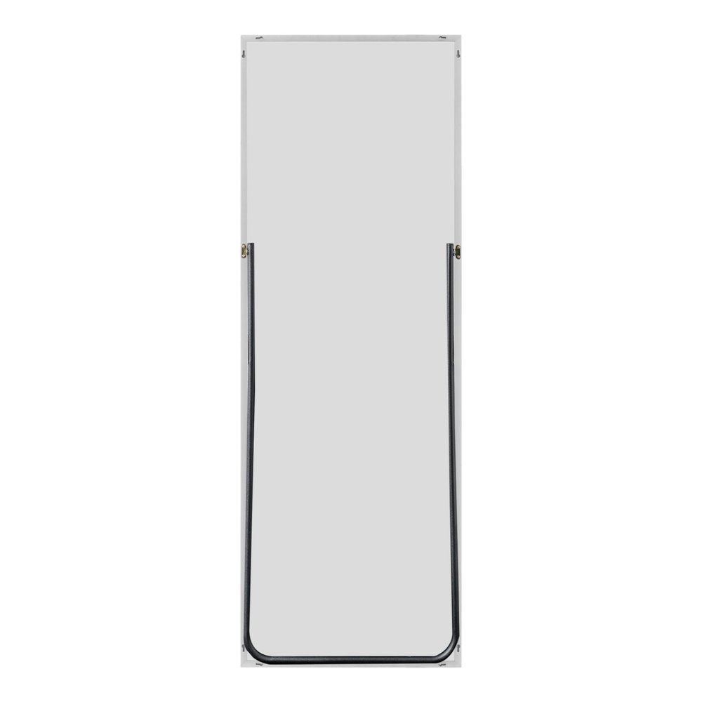 64" Silver Metal Wall Mounted And Freestanding Framed Accent Mirror