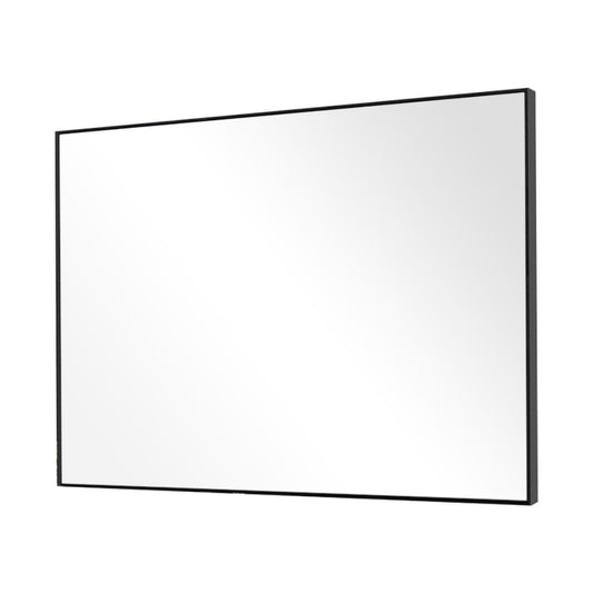 38" Black Plastic Framed Accent Mirror