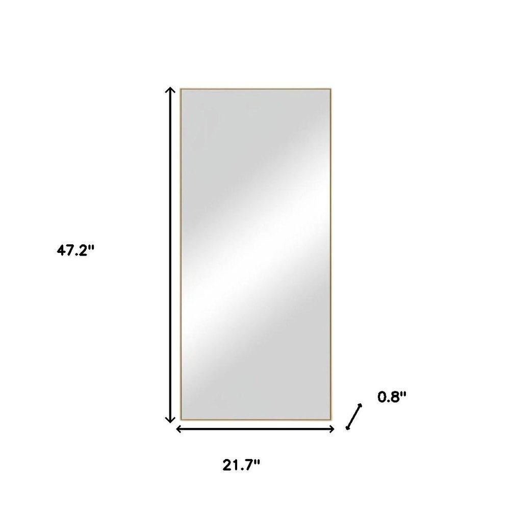 47" Gold Metal Accent Mirror