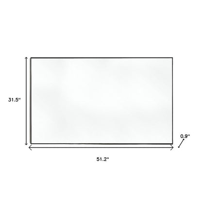 51" Black Metal Framed Full Length Hanging Mirror