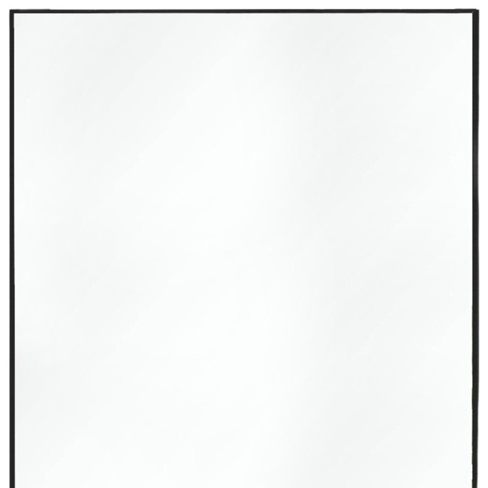 51" Black Metal Framed Full Length Hanging Mirror
