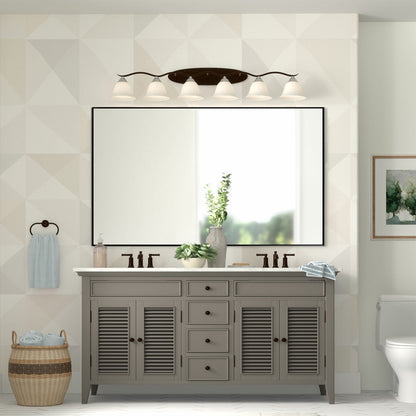 51" Black Metal Framed Full Length Hanging Mirror
