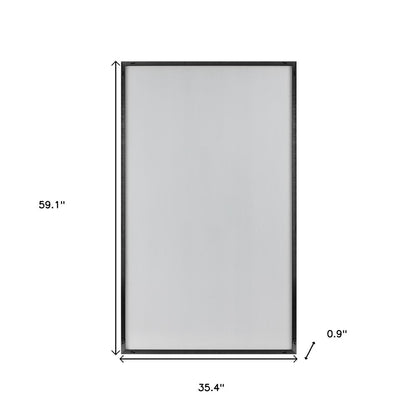 51" Black Metal Framed Full Length Hanging Mirror