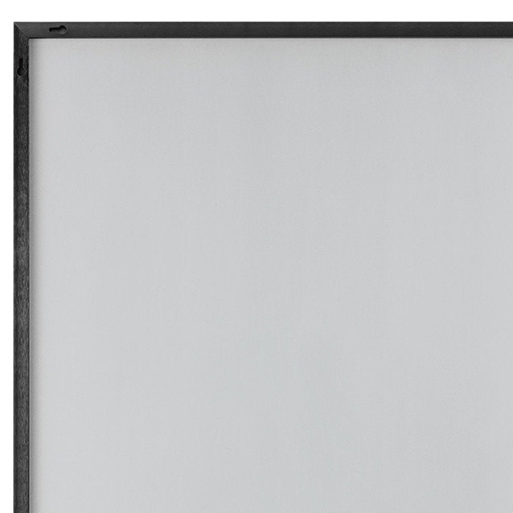 51" Black Metal Framed Full Length Hanging Mirror