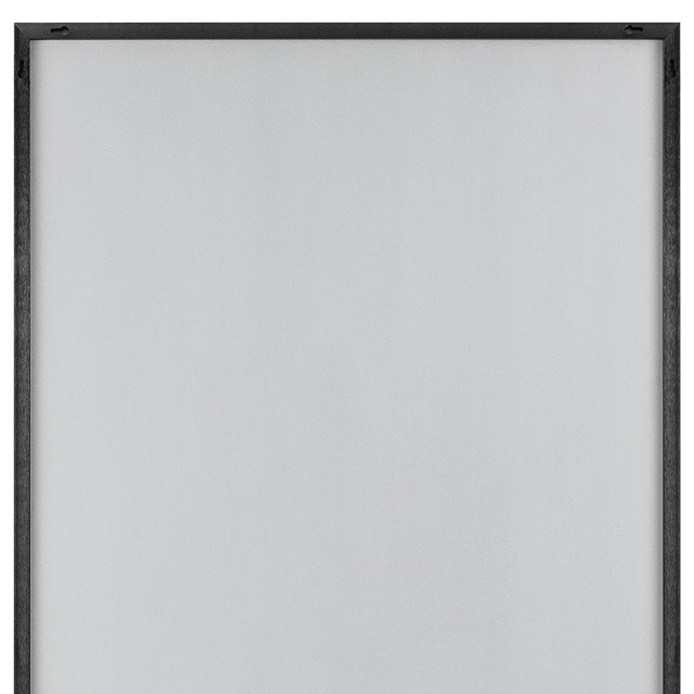 51" Black Metal Framed Full Length Hanging Mirror