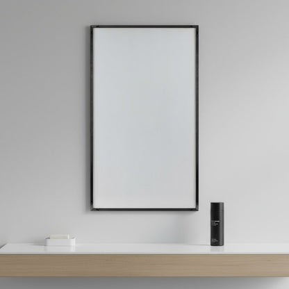 51" Black Metal Framed Full Length Hanging Mirror