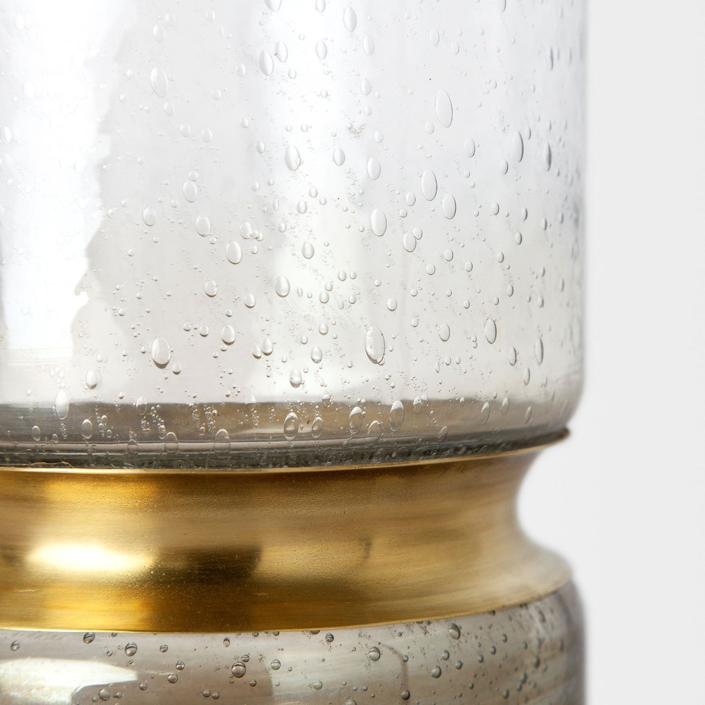 13" Gold Abstract Cylinder Metal Table Vase