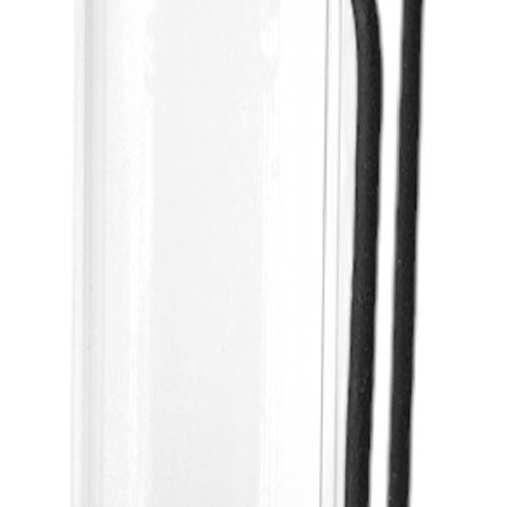 Set of Three Black Abstract Cylinder Metal Table Vase