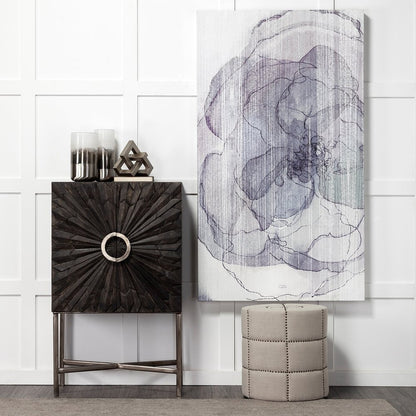 13" White Abstract Crystal Glass Cylinder Table Vase