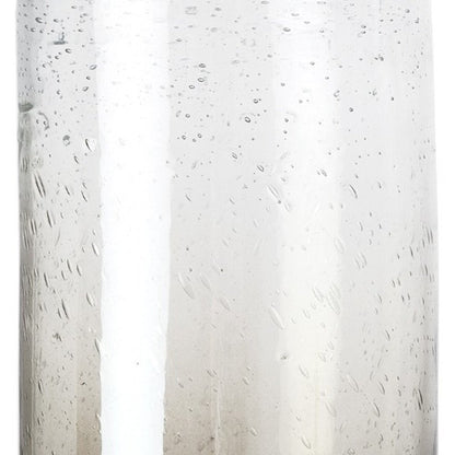 11" Gold Abstract Cylinder Crystal Glass Table Vase