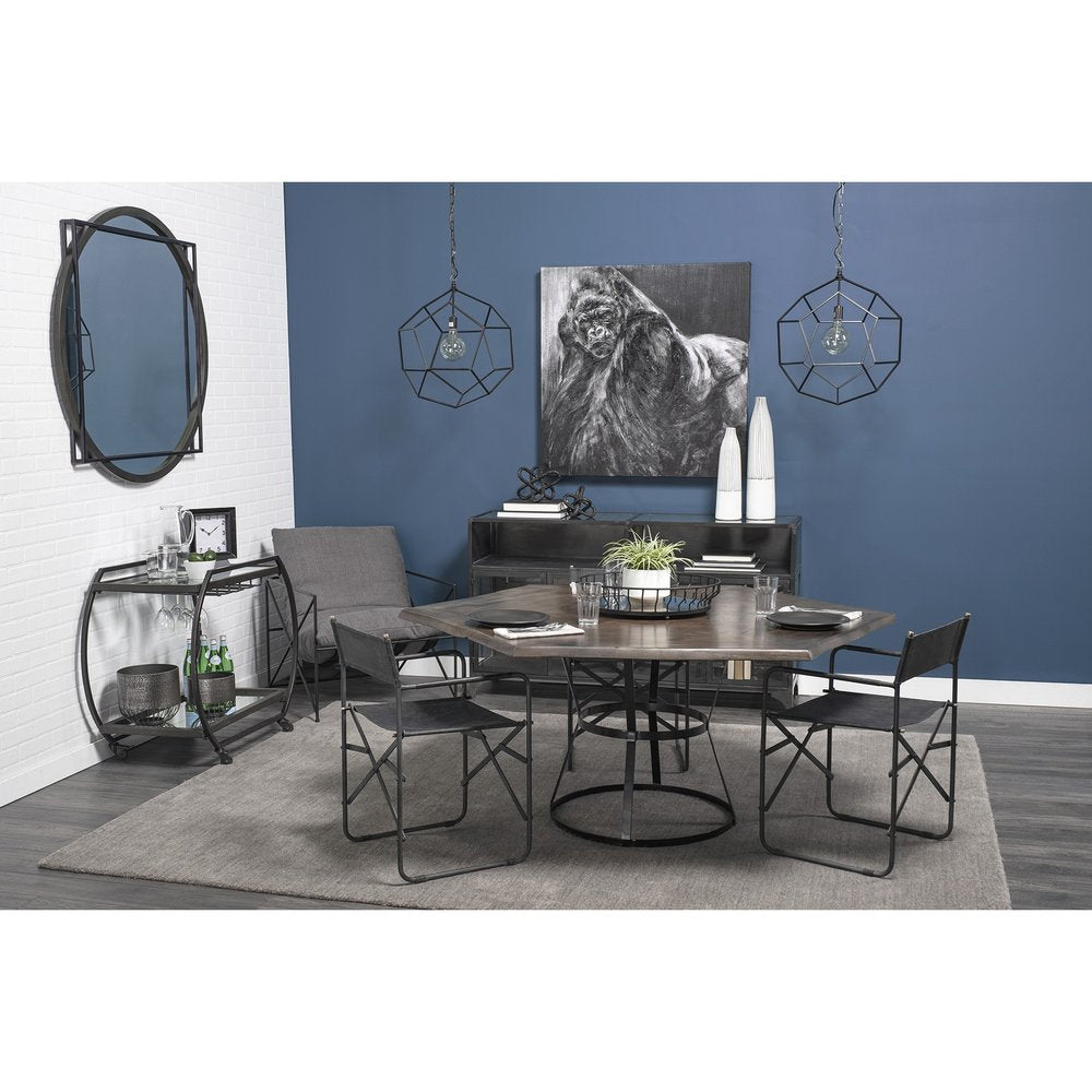 18" Black And White Abstract Cylinder Ceramic Table Vase