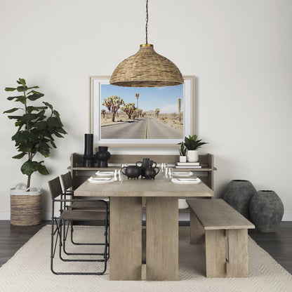 17" Black Abstract Cylinder Ceramic Table Vase