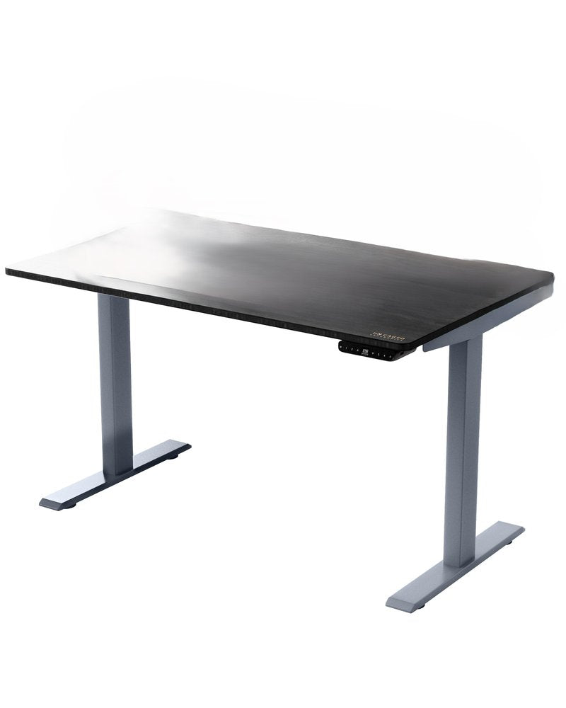48" Adjustable Black and Gray Stainless Steel Standing Desk