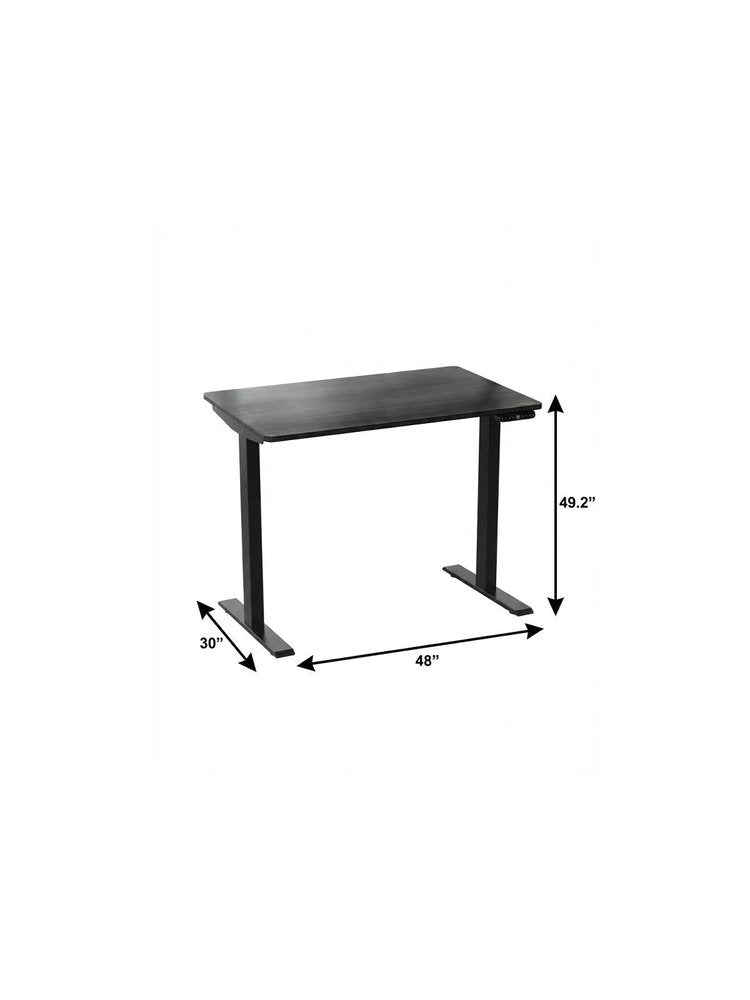 48" Adjustable Black Stainless Steel Standing Desk