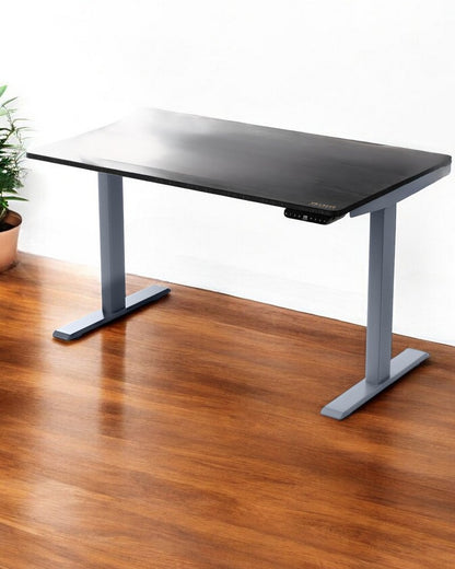 48" Adjustable Black and Gray Stainless Steel Standing Desk