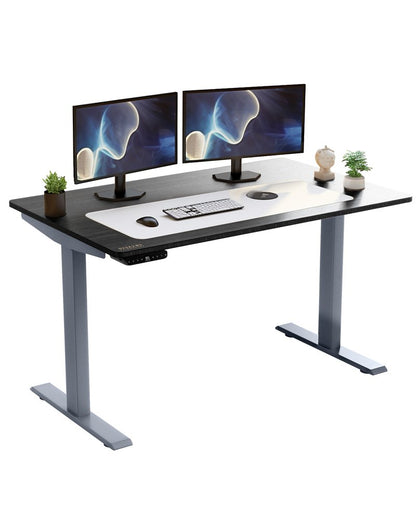 48" Adjustable Black and Gray Stainless Steel Standing Desk